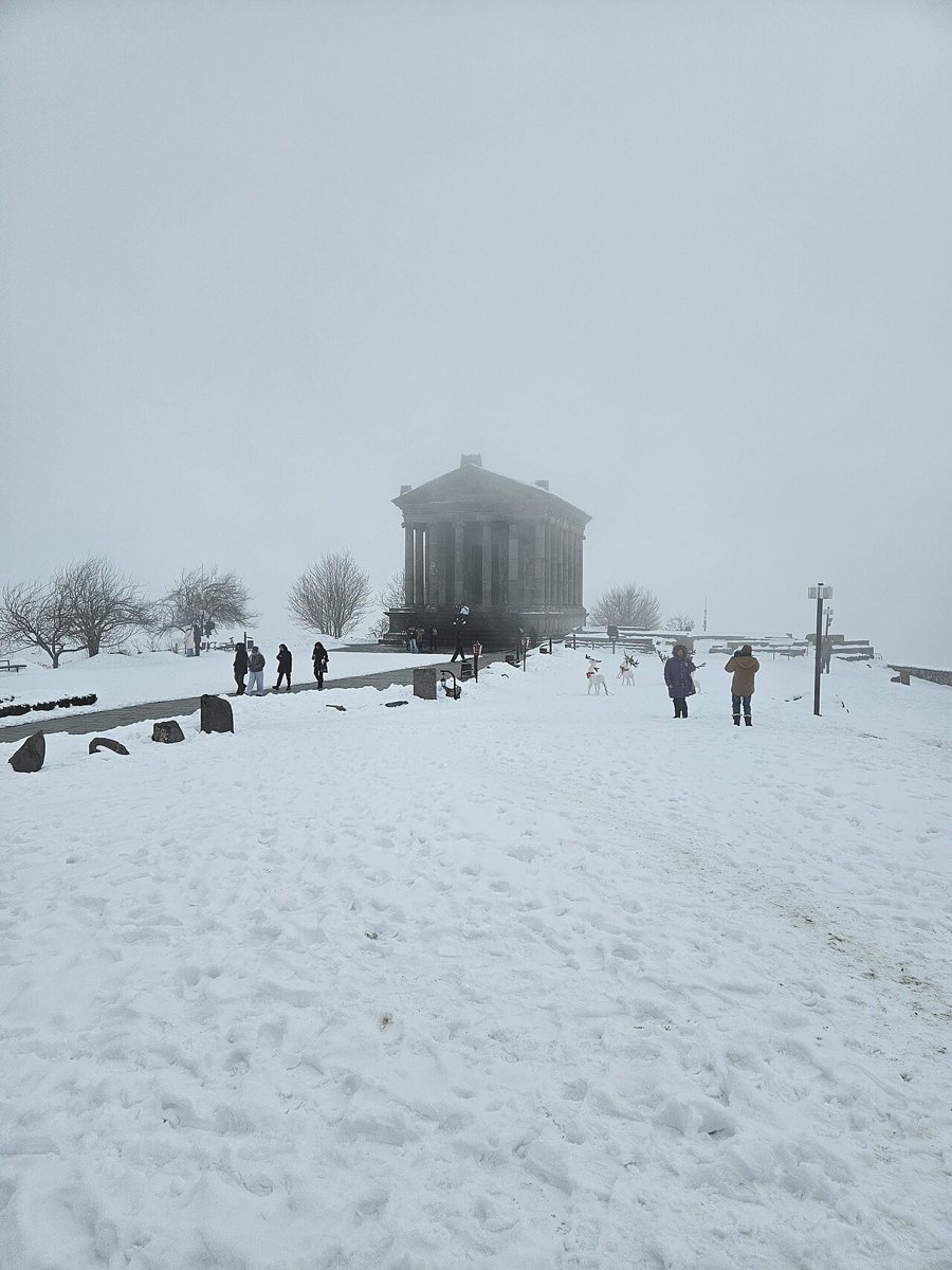 Garni Temple in snow