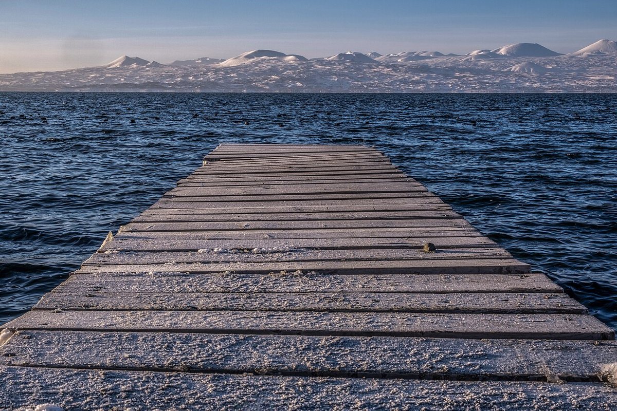 Lake Sevan in winter